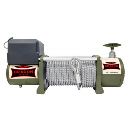 Wyciągarka Dragon Winch DWT 14000 HD – 12V/24V, 6350 kg, lina stalowa 20 m